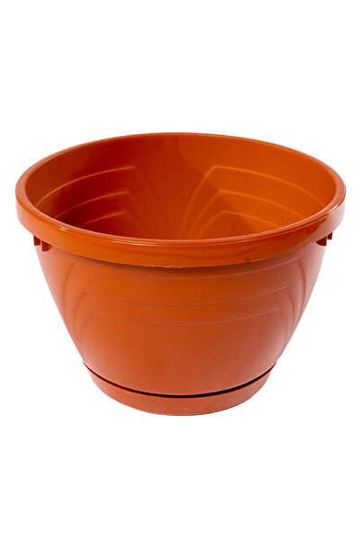 OEM Luxury Terracotta Plastic Pot, 6 l, number 8, Brick Red