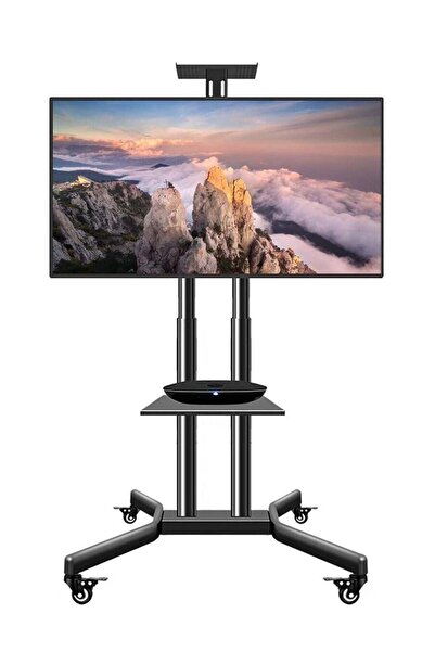 PopZa Mobile TV Stand Rolling TV Cart Floor TV Stand Trolley for 32” to 70” L...
