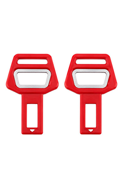 OEM Metal Detaylı Lüks Araç İçi Toka - Kırmızı (2 Adet)