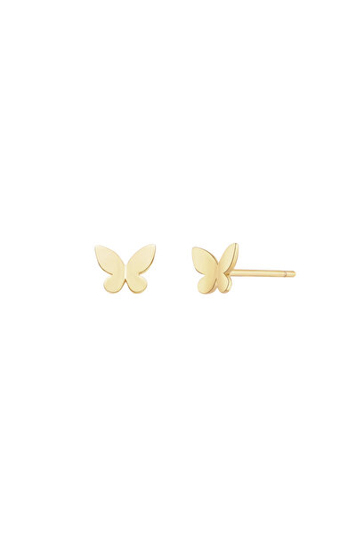 Lisa&Co. Cercei Argint Butterfly Argint placat cu aur galben / Fara pietre