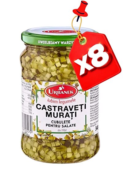 URBANEK Cucumbers, diced for salads, 340g x8