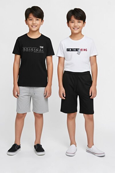 han elegant 4-dijelni letnji set za decu: kapri pantalone i majica