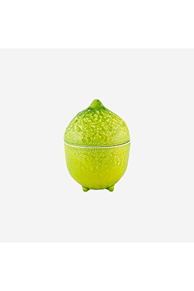 Bordallo Pinheiro Lemon Yellow Ceramic Storage Container 11 cm