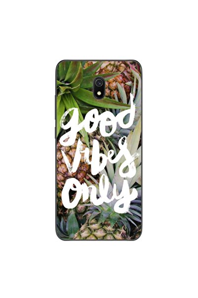 OEM Case compatible with Xiaomi Redmi 8A Silicon Gel Tpu Model Good Vibes Only