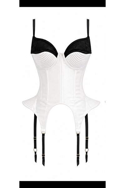 Atelier Carmen Babes Corset alb cu bretele