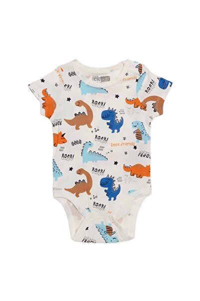 ebebek Hello Baby HelloBaby Erkek Bebek Body Hayvan Baskılı Çıtçıtlı Çıtçıtlı...