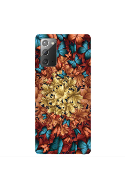 Other Samsung Note 20 Blue butterflies Transparent Silicone TPU Θήκη