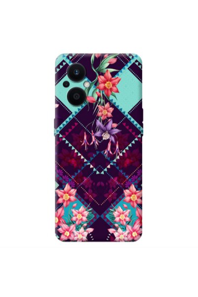 Other Oppo Reno 7 Lite Checkered flowers Transparent Silicone TPU Θήκη