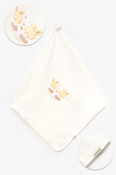 Bebitof Cute Rabbits Patterned 85X88 Cm. Double Layer Quilted Blanket