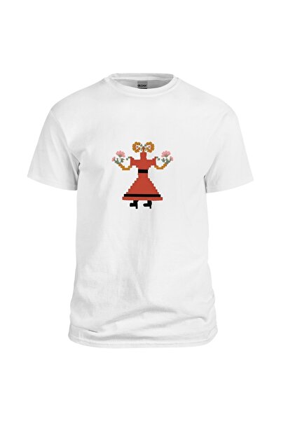 Leistung C&R t-shirt with traditional motifs from Buzau county, model 2