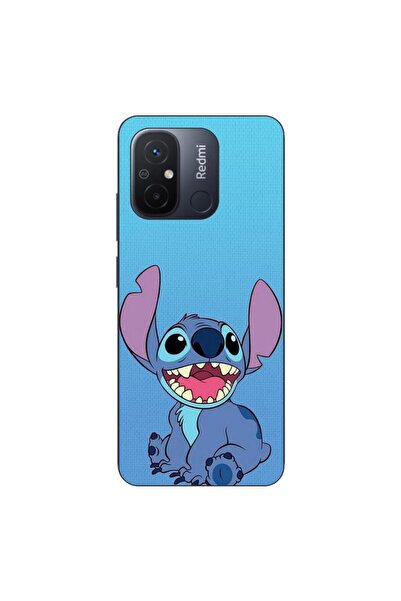 OEM Θήκη συμβατή με Xiaomi Redmi 12C Σιλικόνης Gel TPU με σχέδιο Stitch Μπλε