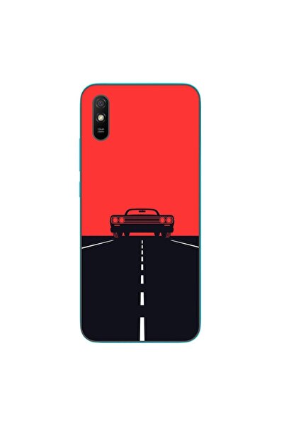 OEM Husa compatibila cu Xiaomi Redmi 9A Silicon Gel Tpu Model Red Sky Muscle Car