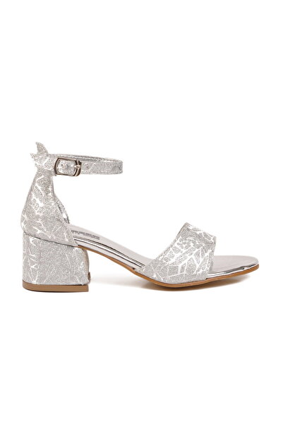 AYAKMOD Silver Girls' Heeled Sandals 26A99 F