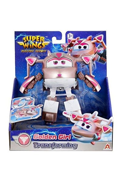 super wings Ηλεκτρικοί Ήρωες Μεταμορφώσιμη Χρυσή Κοπέλα 15 εκ.