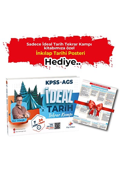 Dizgi Kitap 2026 KPSS MEB AGS İdeal Tarih Video Konu Anlatımlı Tekrar Kampı B...