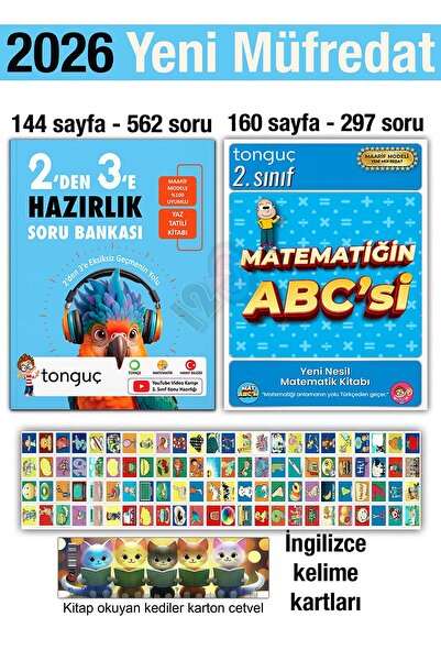 Tonguç Yayınları 2'den 3'e Hazırlık Kitabı 2026 Yaz Tatili 2. Sınıf Matematiğ...