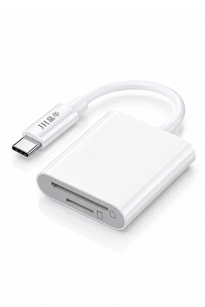 JINGHUA Type-C SD TF MicroSD Kart Okuyucu, OTG Destekli Hafıza Kart Adaptörü,...