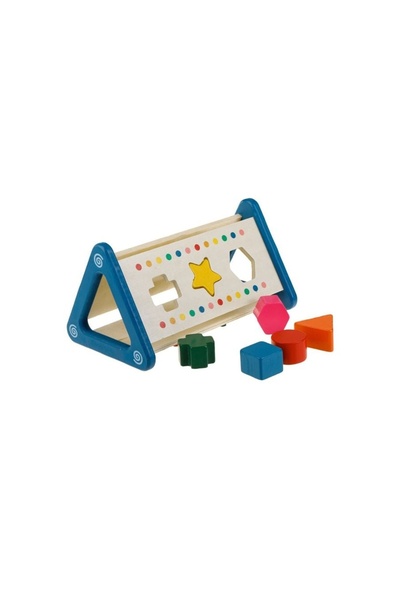 OEM Jucărie educativă din lemn pentru forme și culori, Jucărie Sortator Triun...