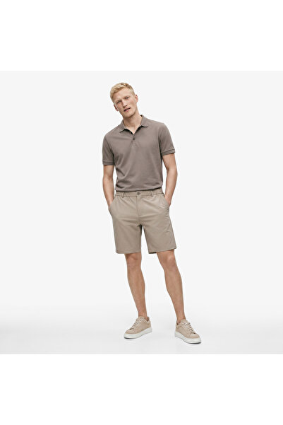 Nautica Erkek Bej Regular Fit Su İtici Şort