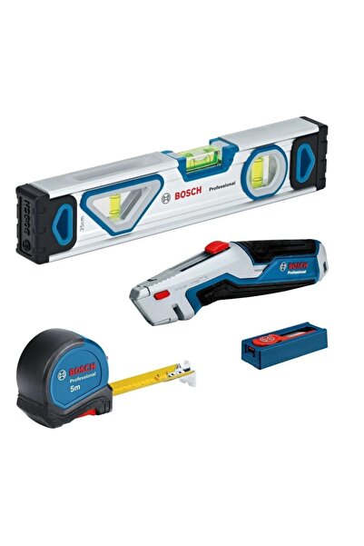 Bosch El Aleti Seti (1Ad 5mt , 1Ad Mıknatıslı Su Terazisi, 1Ad Halı Maket Bıç...
