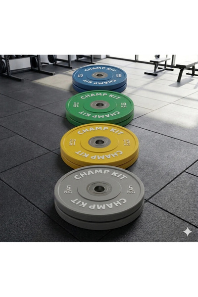 Champ Kit أقراص أولمبية ملونة احترافية تشامب كت – زوج من كل وزن