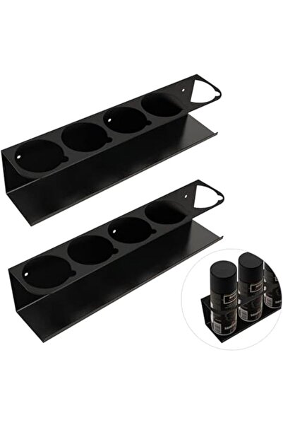 The Bros 2Pcs Spray Can Holder Organizer, Heavy-Duty Steel, Silver, Wall Moun...