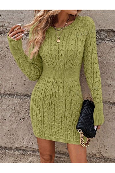 Iuliashop Rochie scurtă tricotată Tabita Vernil - M
