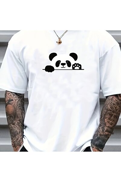 classy moda Άνετη εφαρμογή, Oversize, Μίνιμαλ μπλούζα με στάμπα μπροστά, κοντ...