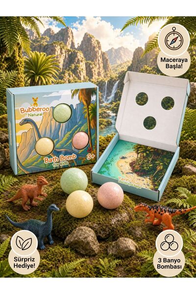 Bubberoo Dinozor Vadisi Sürpriz Oyuncaklı Banyo Topu Seti 3'lü | Çocuk Banyo ...