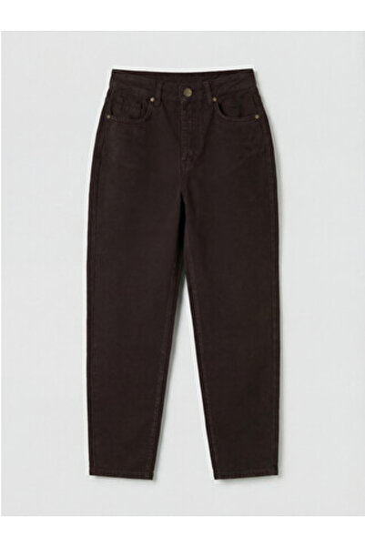 LC Waikiki New Season Brown Mom Fit Women's Jean Trousers