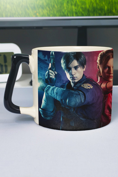 ZipZap Resident Evil Printed Ceramic Luxury Mug (1 Piece) Special Black Handl...