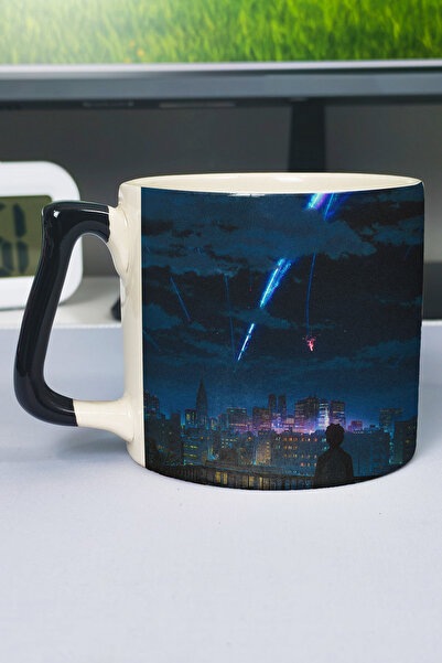 ZipZap Kimi No Na Wa Anime Printed Ceramic Luxury Mug (1 Piece) Custom Black ...