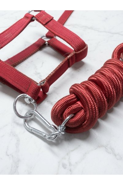 gürel Horse Halter Set |   Yular + Spare Rope Red