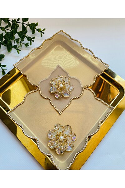 ELÇİÇEK HOME Sunum Peçete,Koktely Peçete ,Kahve Yanı Karolin Peçete 2 Adet