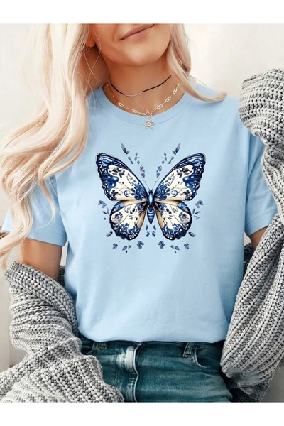 trendypassion Μπλουζάκι Unisex με σχέδιο πεταλούδας με μοτίβο