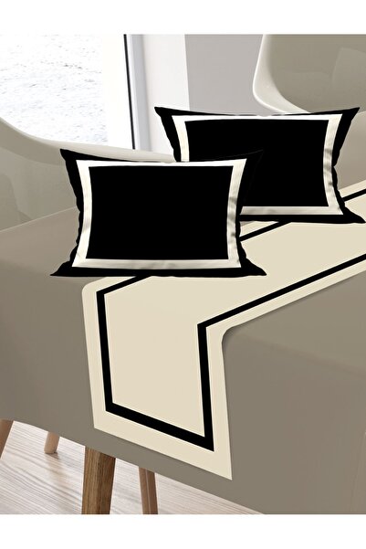Ardizayn Beige - Velvet Fabric, Balcony, Garden, Kitchen Runner and 2-Piece C...