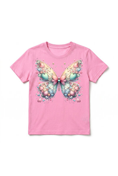 URBANTRENDSTORE Colorful Butterfly Unisex Girls' Cycling Round Neck Basic Sho...