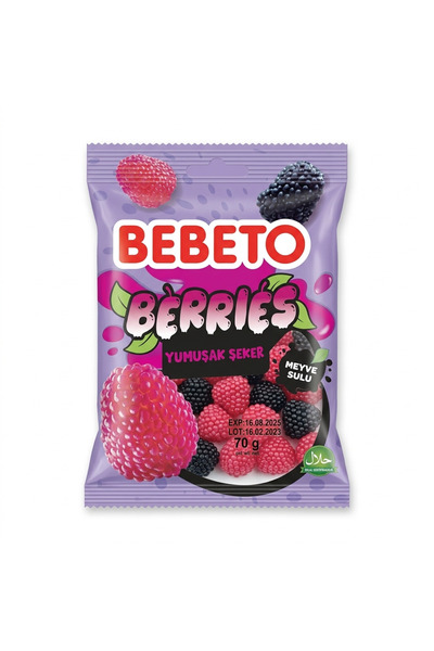BEBETO Böğürtlen Yumuşak Şeker Jelibon 80 g 3 adet