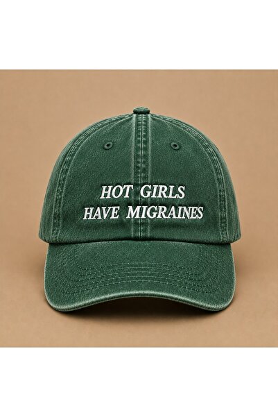 WeavedCo Hot Girls Have Migraines Written Vintage Hat