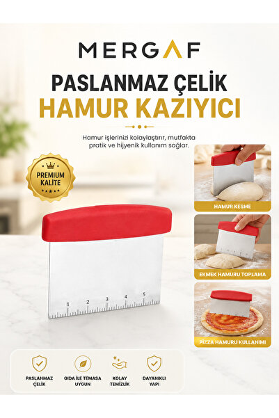 MERGAF PASLANMAZ ÇELİK HAMUR KAZIYICI