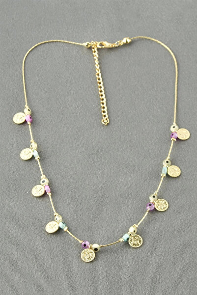 Eco Lounge Coin Bead Evil Eye Necklace