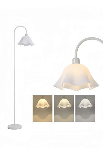 Sumkyle Petal Floor Lamp: Classic Cream Style with Swivel Lampshade, Suitable...