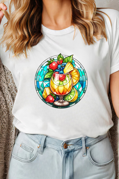 Sarah's Boutique Women's T-shirt – 100% cotton – Stained Cocktail