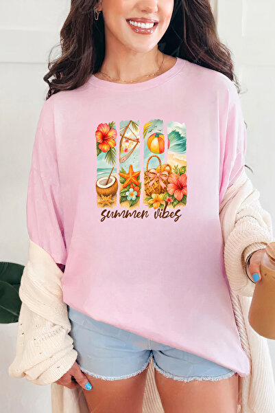 Sarah's Boutique Women's T-shirt – 100% cotton – Tropical Panels