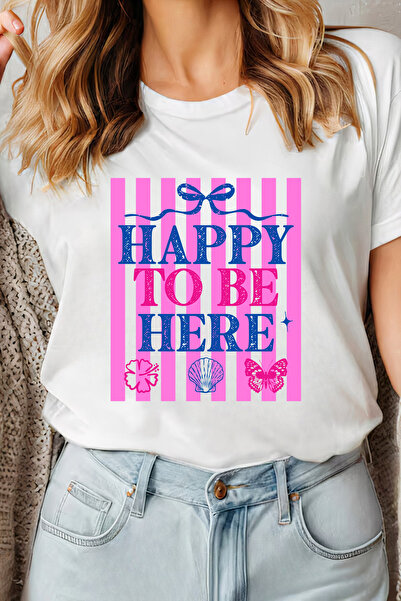 Sarah's Boutique Women's T-shirt – 100% cotton – Happy Here