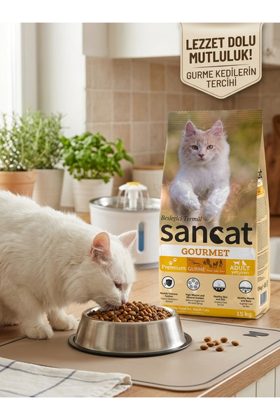 Sancat Gourmet Yetişkin Kedi Maması 15 kg Premium Tavuklu/Balıklı Gurme Formül