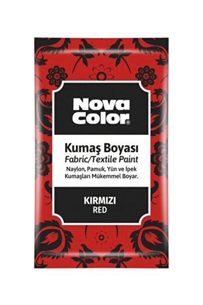Nova Color Toz Kumaş Boyası Kırmızı - 4 adet ve 1 adet sabitleyici