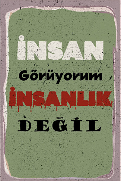 tpkitapevi Retro Vintage 5 mm Ahşap Üzerine Insan Temalı Poster Tablo 20X30 cm