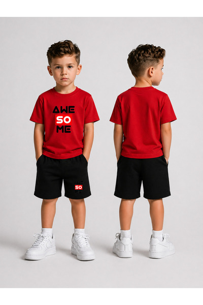 LORVEX Set pantaloni scurți pentru copii Băieți (pantaloni scurți - tricou) C...