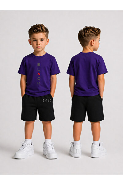 LORVEX Set pantaloni scurți pentru copii Băieți (pantaloni scurți - tricou) C...